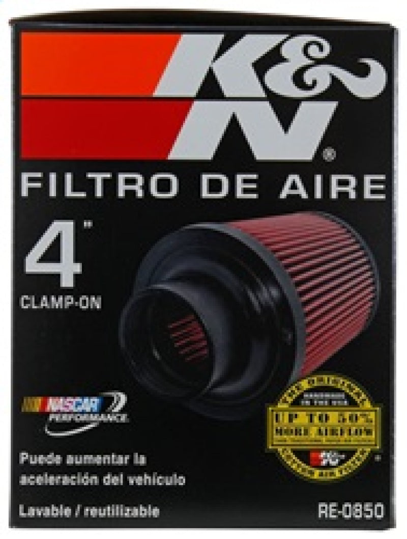 K&N Universal Air Filter (4in. Flange / 6in. Base OD / 4-5/8in. Top OD / 6in. Height) - Blais Performance Parts