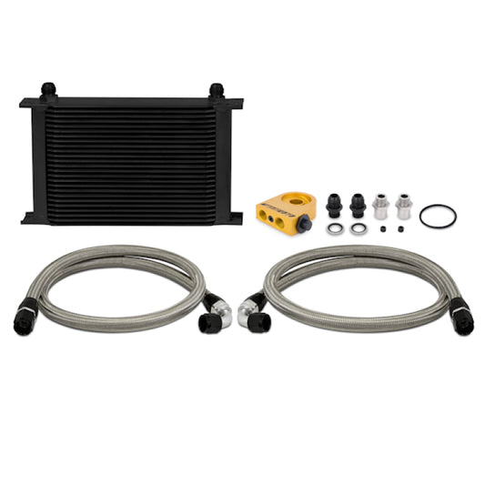 Mishimoto Universal Thermostatic 25 Row Oil Cooler Kit (Black Cooler) - Blais Performance Parts