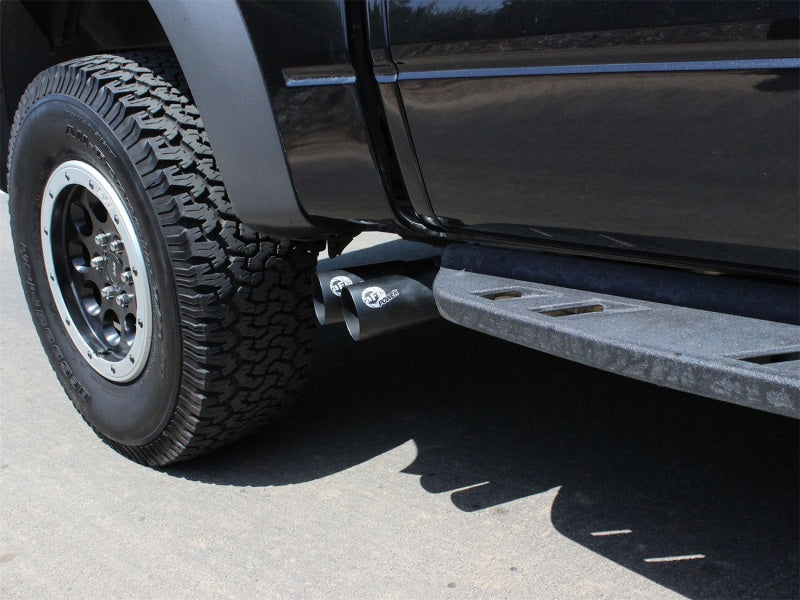 aFe Rebel Series Exhaust SS Front Side Exit CB w/ Black Tips 10-14 Ford F150 Ecoboost V8 6.2L - Blais Performance Parts