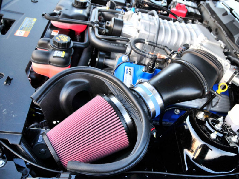 Airaid 10-14 Ford Mustang Shelby 5.4L Supercharged Direct Replacement Filter - Oiled / Red Media - Blais Performance Parts