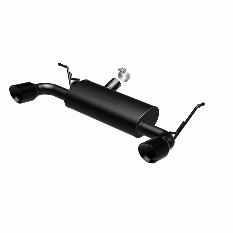 MagnaFlow 07-17 Jeep Wrangler JK 3.8/3.6L Dual Split Rear Exit Black Axle-Back Exhaust - Blais Performance Parts