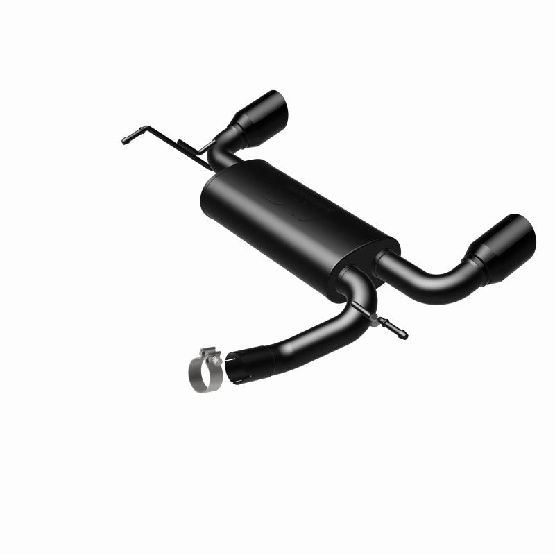 MagnaFlow 07-17 Jeep Wrangler JK 3.8/3.6L Dual Split Rear Exit Black Axle-Back Exhaust - Blais Performance Parts