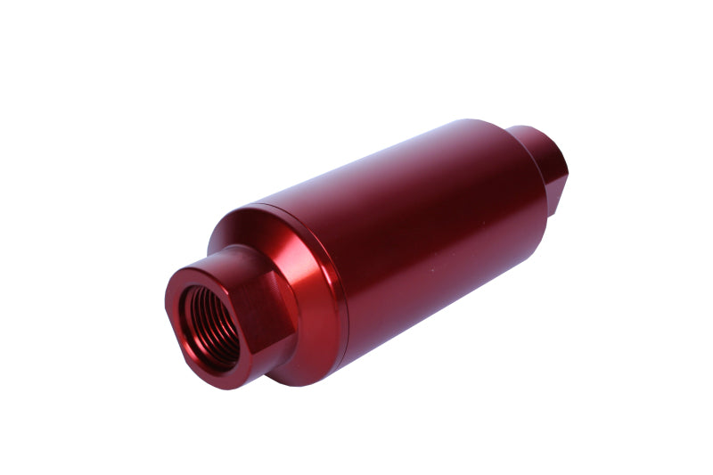 Aeromotive In-Line Filter - (AN-10) 10 Micron Microglass Element Red Anodize Finish - Blais Performance Parts