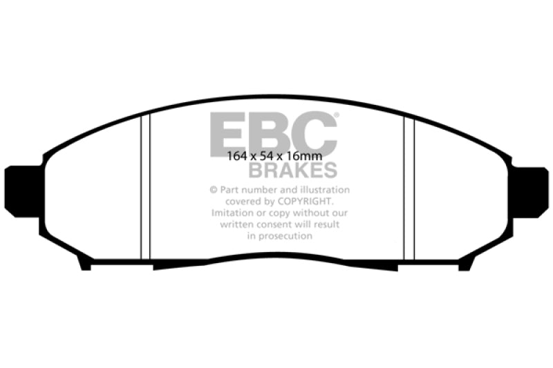 EBC 05+ Nissan Frontier 2.5 2WD Ultimax2 Front Brake Pads - Blais Performance Parts