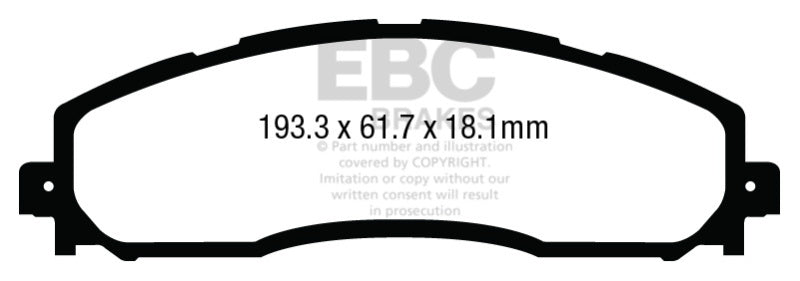 EBC 13+ Ford F250 (inc Super Duty) 6.2 (2WD) Extra Duty Rear Brake Pads - Blais Performance Parts