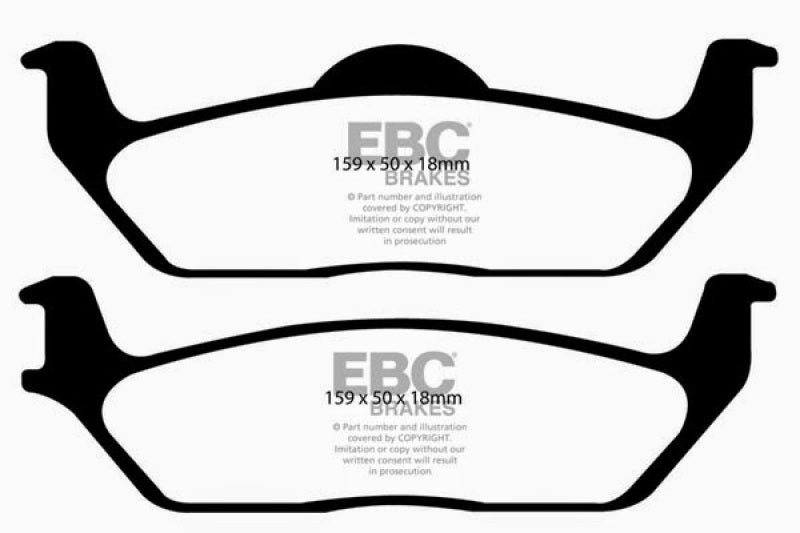 EBC 11 Ford F150 3.5 Twin Turbo (2WD) 6 Lug Greenstuff Rear Brake Pads - Blais Performance Parts