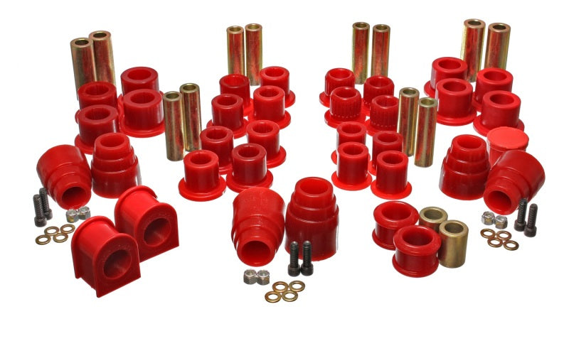 Energy Suspension 00-04 Ford Excursion 4WD Red Hyper-flex Master Bushing Set - Blais Performance Parts