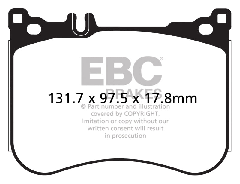 EBC 14+ Mercedes-Benz S550 4.7 Twin Turbo AMG Sport Pkg Yellowstuff Front Brake Pads - Blais Performance Parts