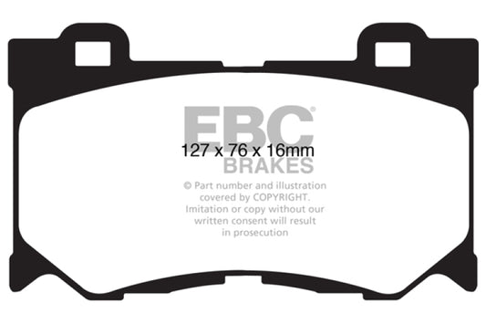 EBC 08-13 Infiniti FX50 5.0 Yellowstuff Front Brake Pads - Blais Performance Parts