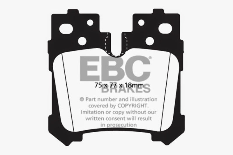 EBC 07+ Lexus LS460 4.6 Redstuff Rear Brake Pads - Blais Performance Parts