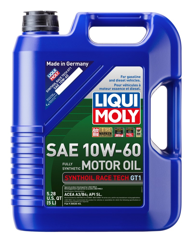 LIQUI MOLY 5L Synthoil Race Tech GT1 Motor Oil SAE 10W60 - Blais Performance Parts