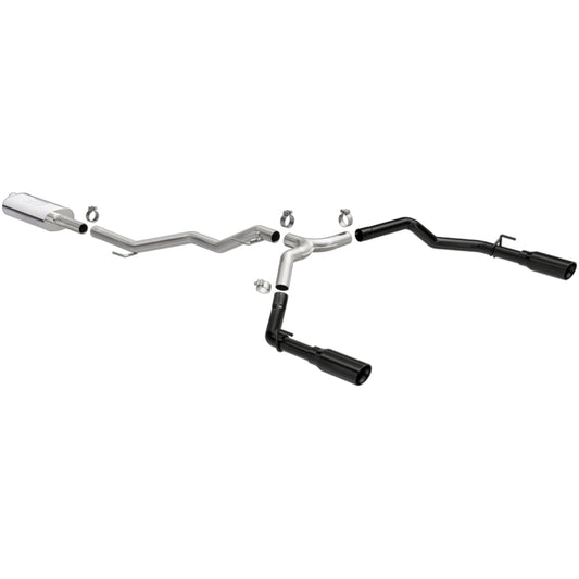 MagnaFlow 2020 Jeep Gladiator 3in Street Series Dual Split Exit SS Cat-Back Exhaust w/Black Tips - Blais Performance Parts