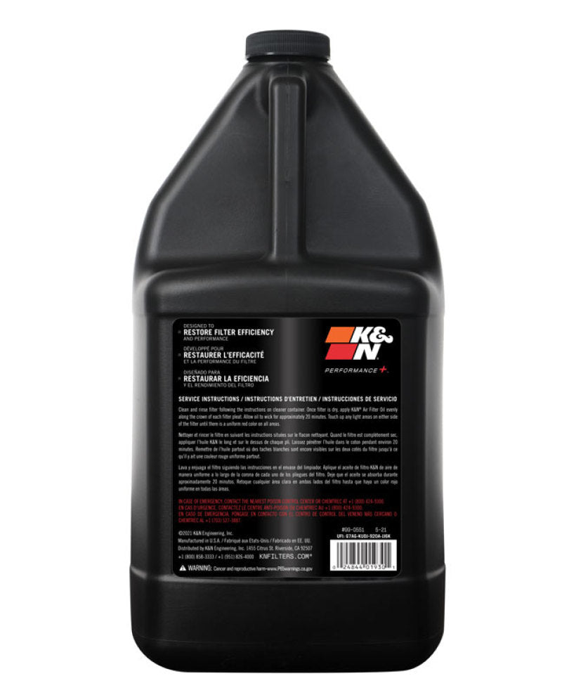 K&N 1 Gallon Air Filter Oil - Blais Performance Parts