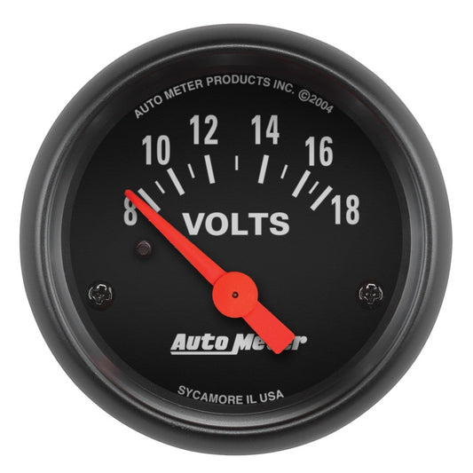 Autometer Z-Series 52mm 8-18 Volts Volmeter Gauge - Blais Performance Parts