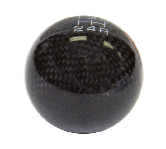 NRG Universal Ball Style Shift Knob (No Logo) - Black Carbon Fiber (5 Speed Pattern) - Blais Performance Parts