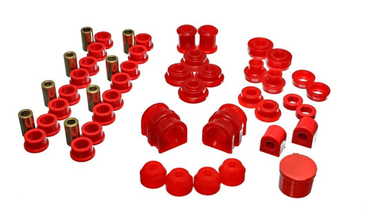 Energy Suspension 91-02 Saturn S Series Coupe/Sedan/Wagon Red Hyper-Flex Master Bushing Set - Blais Performance Parts