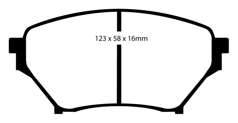 EBC 01-03 Mazda Miata MX5 1.8 (Sports Suspension) Yellowstuff Front Brake Pads - Blais Performance Parts