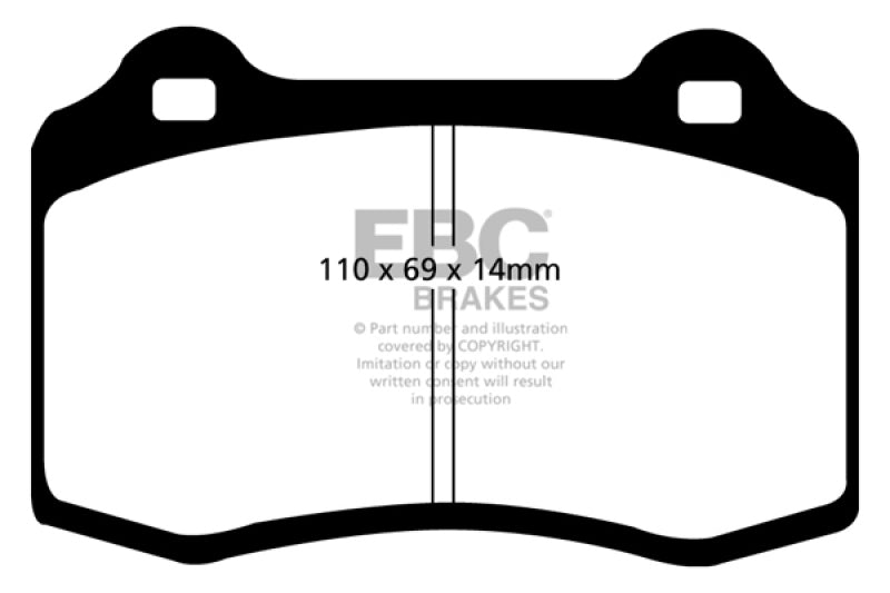 EBC 96-00 Lotus Esprit Turbo 2.0 Turbo GT3 Redstuff Front Brake Pads - Blais Performance Parts