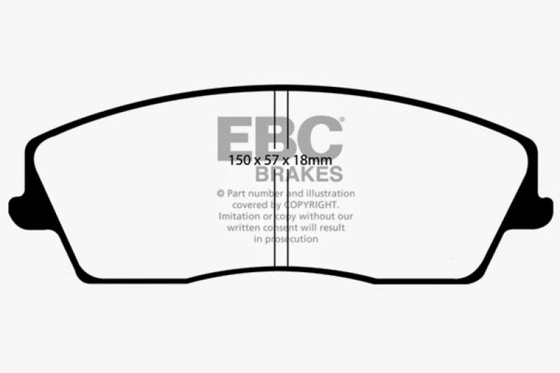 EBC 05-09 Chrysler 300 2.7 Redstuff Front Brake Pads - Blais Performance Parts