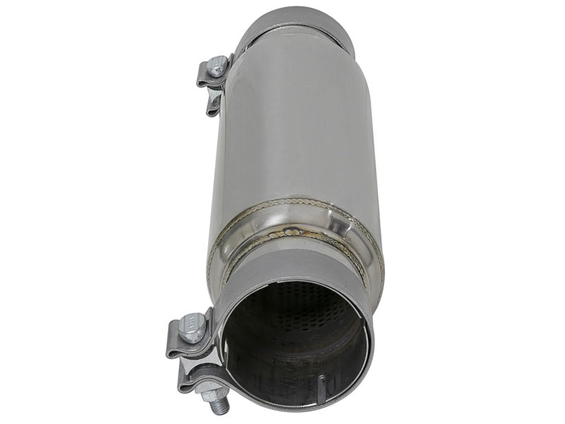 aFe MACH Force-Xp 409 SS Resonator 3in. Inlet/Outlet / 4in. Diameter / 12in. Body / 16in. Length - Blais Performance Parts