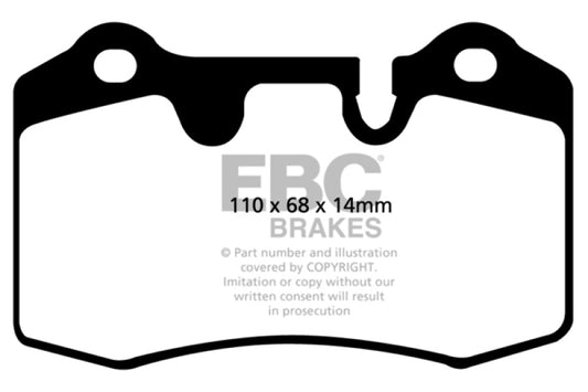 EBC 04-12 Aston Martin DB9 5.9 Yellowstuff Rear Brake Pads - Blais Performance Parts