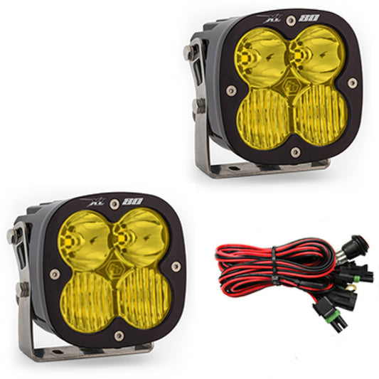 Baja Designs XL80 Series Driving Combo Pattern Pair LED Light Pods - Amber - Blais Performance Parts