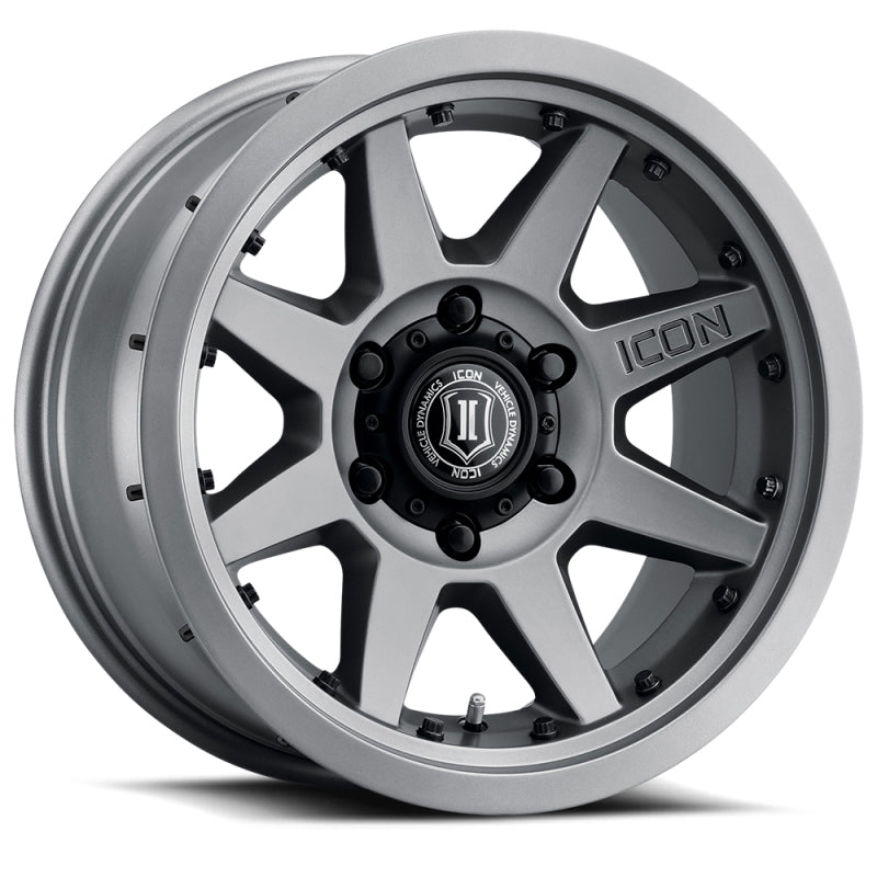 ICON Rebound Pro 17x8.5 6x5.5 0mm Offset 4.75in BS 106.1mm Bore Titanium Wheel - Blais Performance Parts