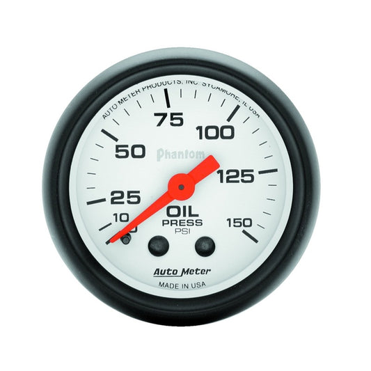 Autometer Phantom 52mm 150 PSI Mechanical Oil Pressure Gauge - Blais Performance Parts