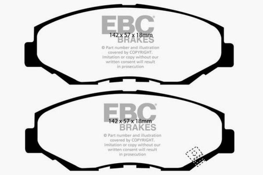 EBC 13-15 Acura ILX 1.5 Hybrid Greenstuff Front Brake Pads - Blais Performance Parts