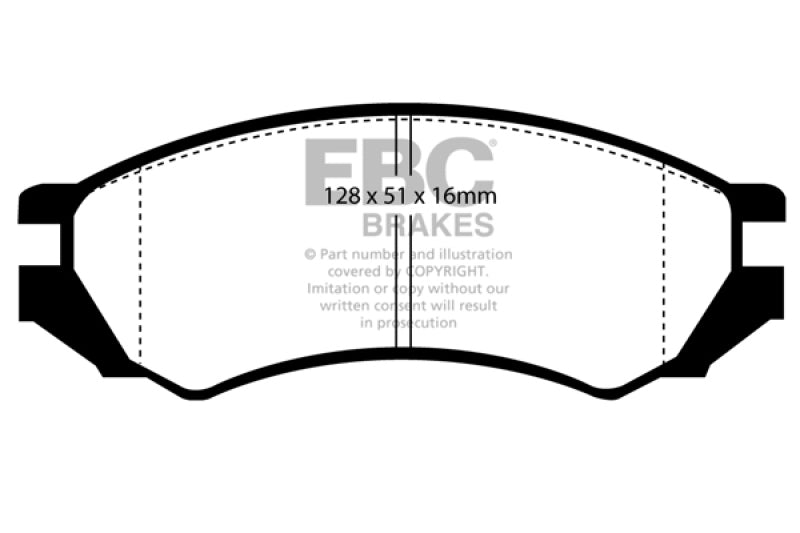 EBC 91-93 Nissan NX 2.0 (ABS) Yellowstuff Front Brake Pads - Blais Performance Parts