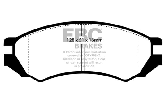 EBC 91-93 Nissan NX 2.0 (ABS) Yellowstuff Front Brake Pads - Blais Performance Parts