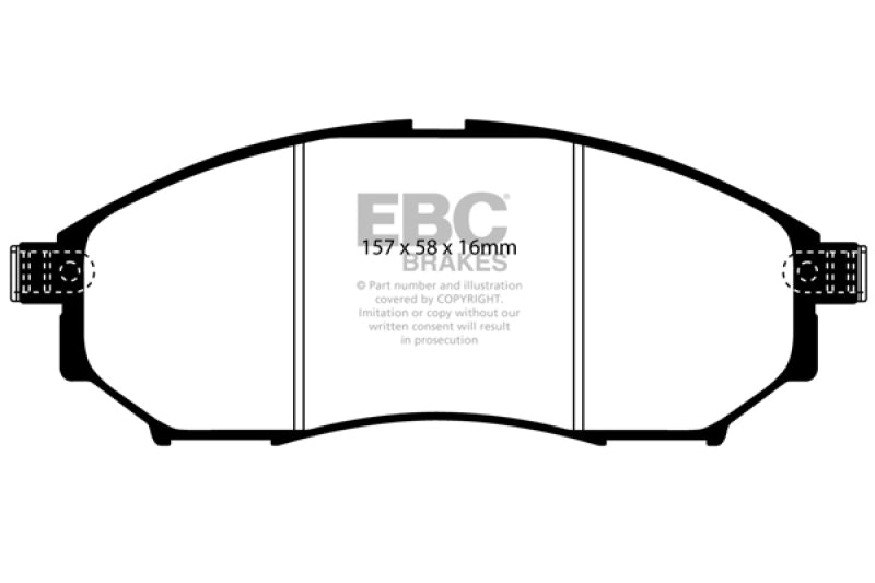 EBC 08-13 Infiniti EX35 3.5 Yellowstuff Front Brake Pads - Blais Performance Parts