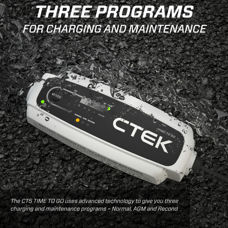 CTEK Battery Charger - CT5 Time To Go - 4.3A - Blais Performance Parts