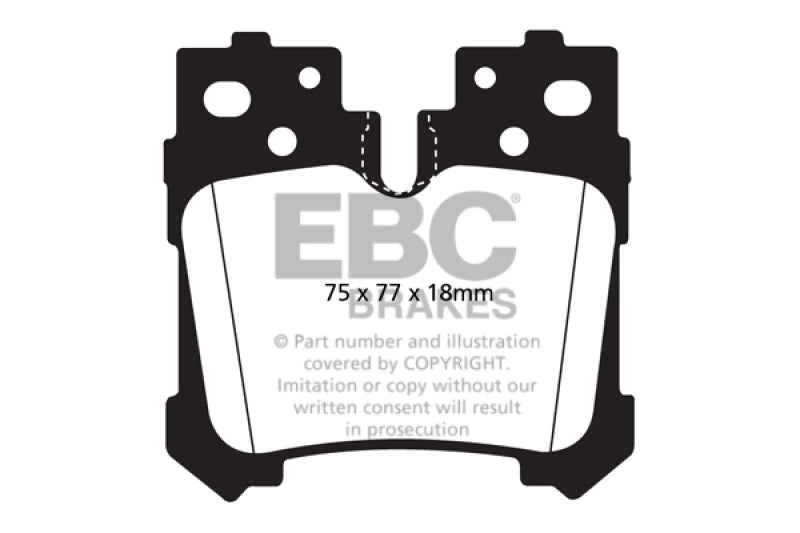 EBC 07+ Lexus LS460 4.6 Yellowstuff Rear Brake Pads - Blais Performance Parts