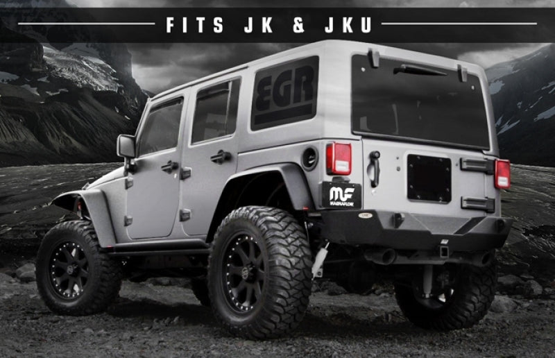 MagnaFlow 07-17 Jeep Wrangler JK 3.8/3.6L Dual Split Rear Exit Black Axle-Back Exhaust - Blais Performance Parts