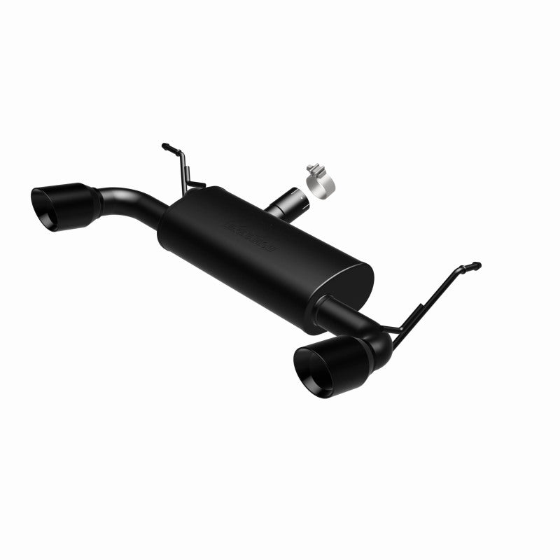 MagnaFlow 07-17 Jeep Wrangler JK 3.8/3.6L Dual Split Rear Exit Black Axle-Back Exhaust - Blais Performance Parts