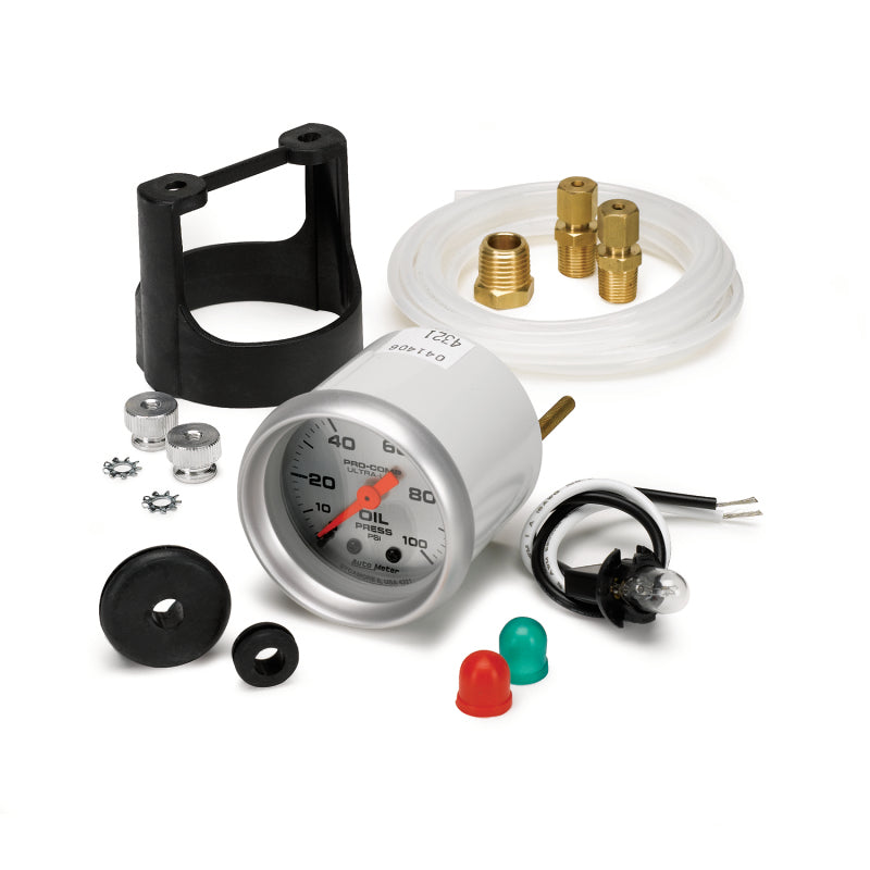 Autometer Ultra-Lite 52mm 0-100 PSI Mechanical Oil Pressure Gauge - Blais Performance Parts