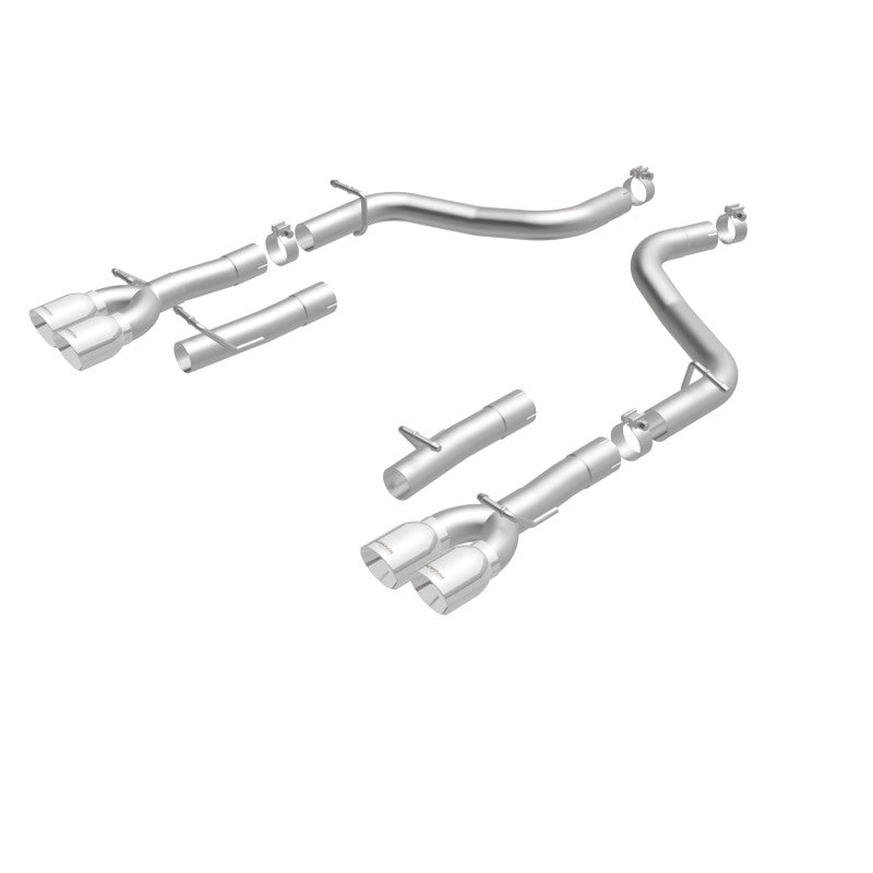 MagnaFlow Axle-Back, SS, 2.5in, Quad Split Rear 3.5in Tip 2015 Dodge Challenger 3.6L V6 - Blais Performance Parts