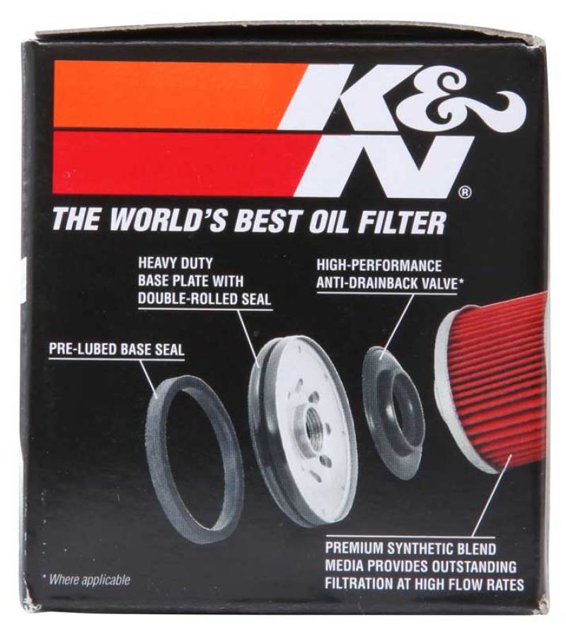 K&N Suzuki / Arctic Cat / Cagiva / Kawasaki / Kymco / Aprilia 2.813in OD x 3.031in H Oil Filter - Blais Performance Parts