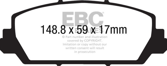 EBC 12+ Acura RDX 3.5 Redstuff Front Brake Pads - Blais Performance Parts