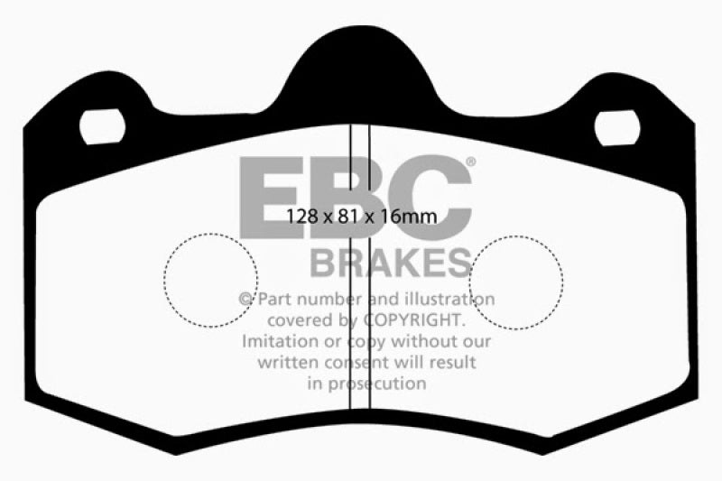 EBC 10+ Lotus Evora 3.5 Redstuff Front Brake Pads - Blais Performance Parts