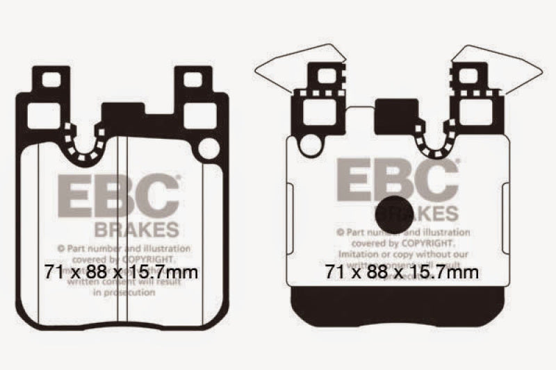 EBC 14+ BMW M3 3.0 Twin Turbo (F80) Redstuff Rear Brake Pads - Blais Performance Parts