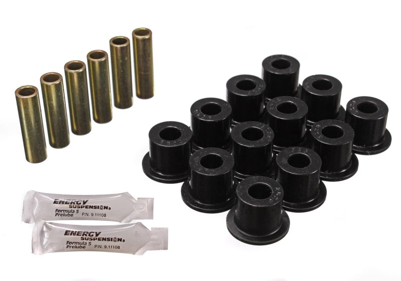 Energy Suspension 72-81 Scout II Black Front & Rear Leaf Spring Bushing Set - Blais Performance Parts