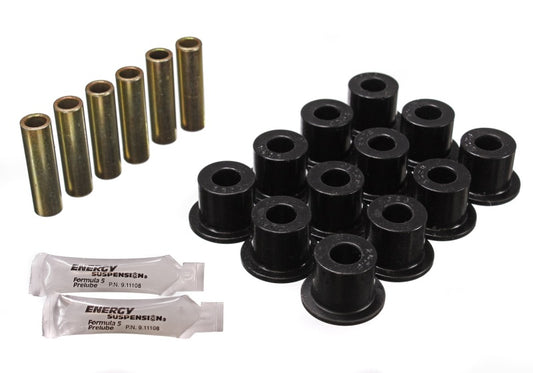 Energy Suspension 72-81 Scout II Black Front & Rear Leaf Spring Bushing Set - Blais Performance Parts