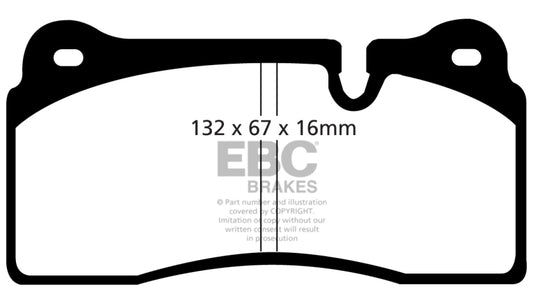 EBC 08-17 Audi R8 / 04-14 Lamborghini Gallardo Redstuff Rear Brake Pads - Blais Performance Parts