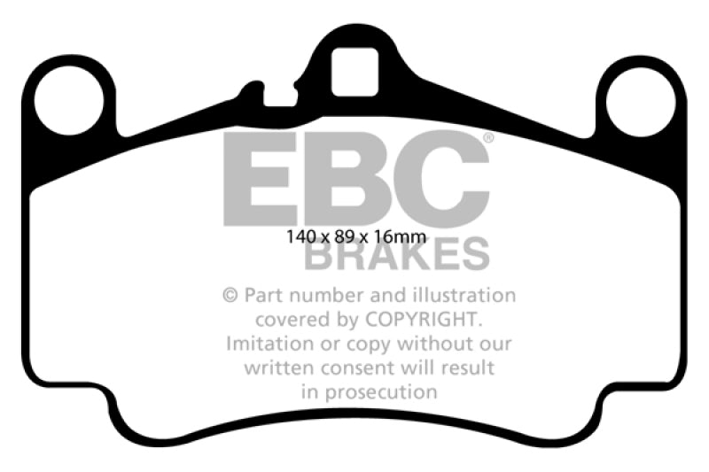 EBC 03-05 Porsche 911 (996) (Cast Iron Rotor only) 3.6 Carrera 4S Redstuff Front Brake Pads - Blais Performance Parts