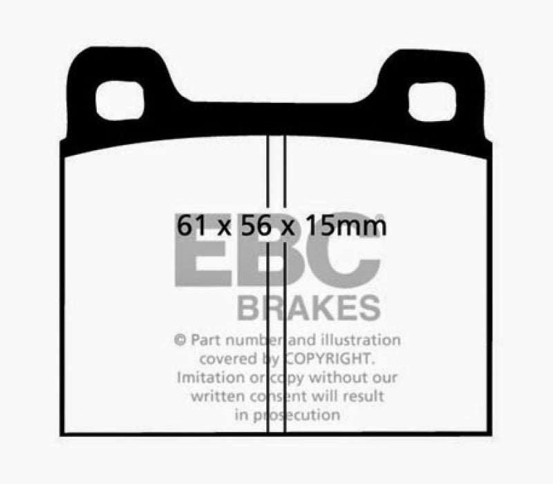 EBC 64-69 Porsche 911 2.0 (M Caliper) (Solid front rotor) Yellowstuff Front Brake Pads - Blais Performance Parts