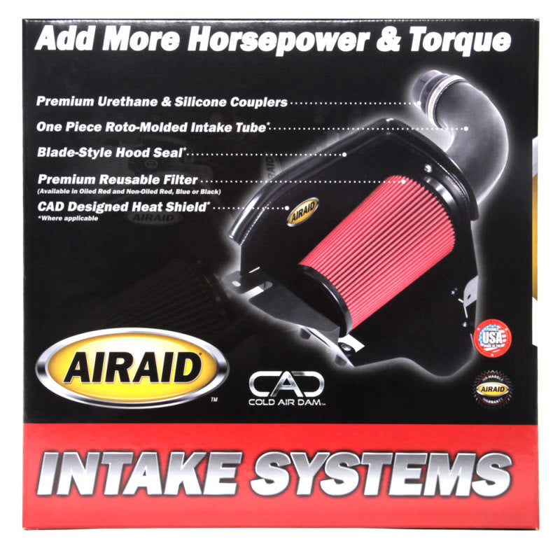 Airaid 10-14 Ford SVT Raptor / 11-13 F-150 6.2L CAD Intake System w/ Tube (Dry / Red Media) - Blais Performance Parts