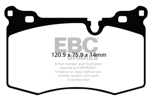 EBC 09-14 Mini Hardtop 1.6 Turbo J.C Works Redstuff Front Brake Pads - Blais Performance Parts