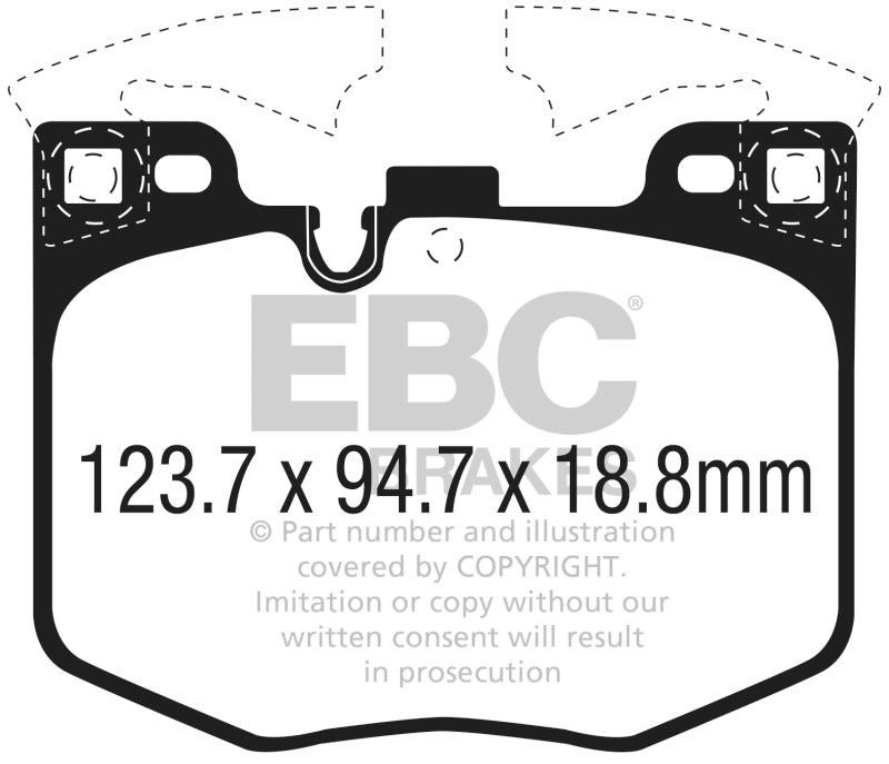 EBC 2017+ BMW 530 2.0L Turbo (G30) Ultimax2 Front Brake Pads - Blais Performance Parts